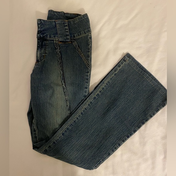 VINTAGE FLARED DENIM JEANS - Picture 3 of 3
